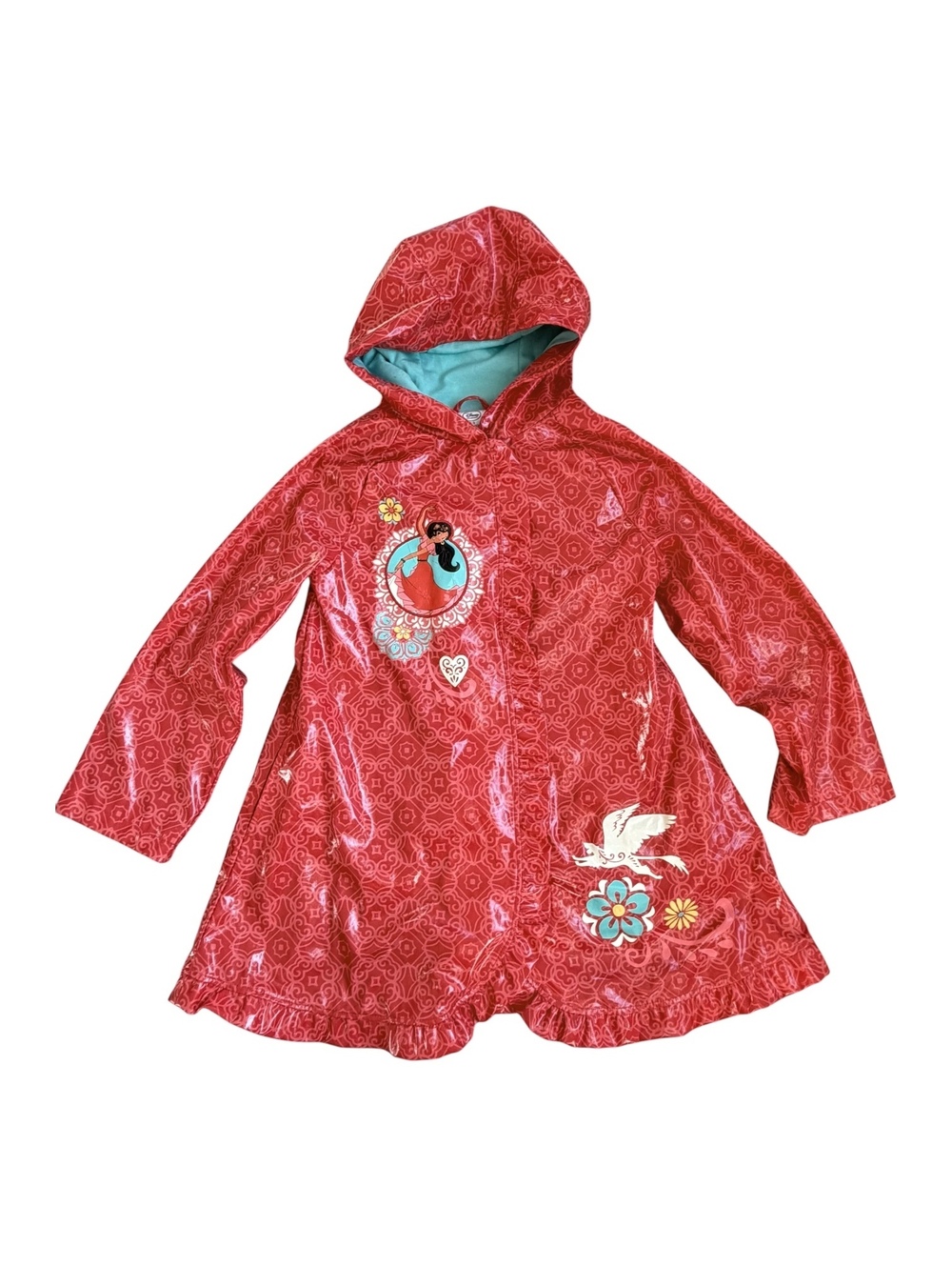 Disney Collection Girls 7/8 Red Hooded Raincoat